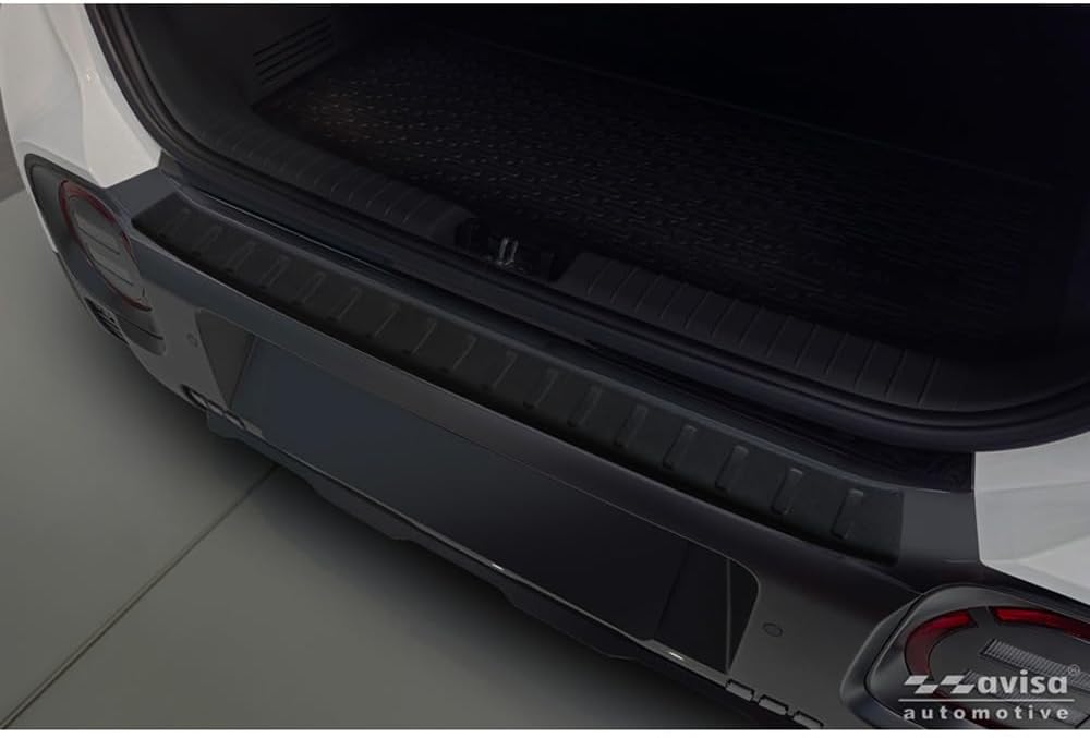 Avisa Stainless Steel Rear Bumper Protector Compatible with Hyundai Inster 2024- - Matt Black