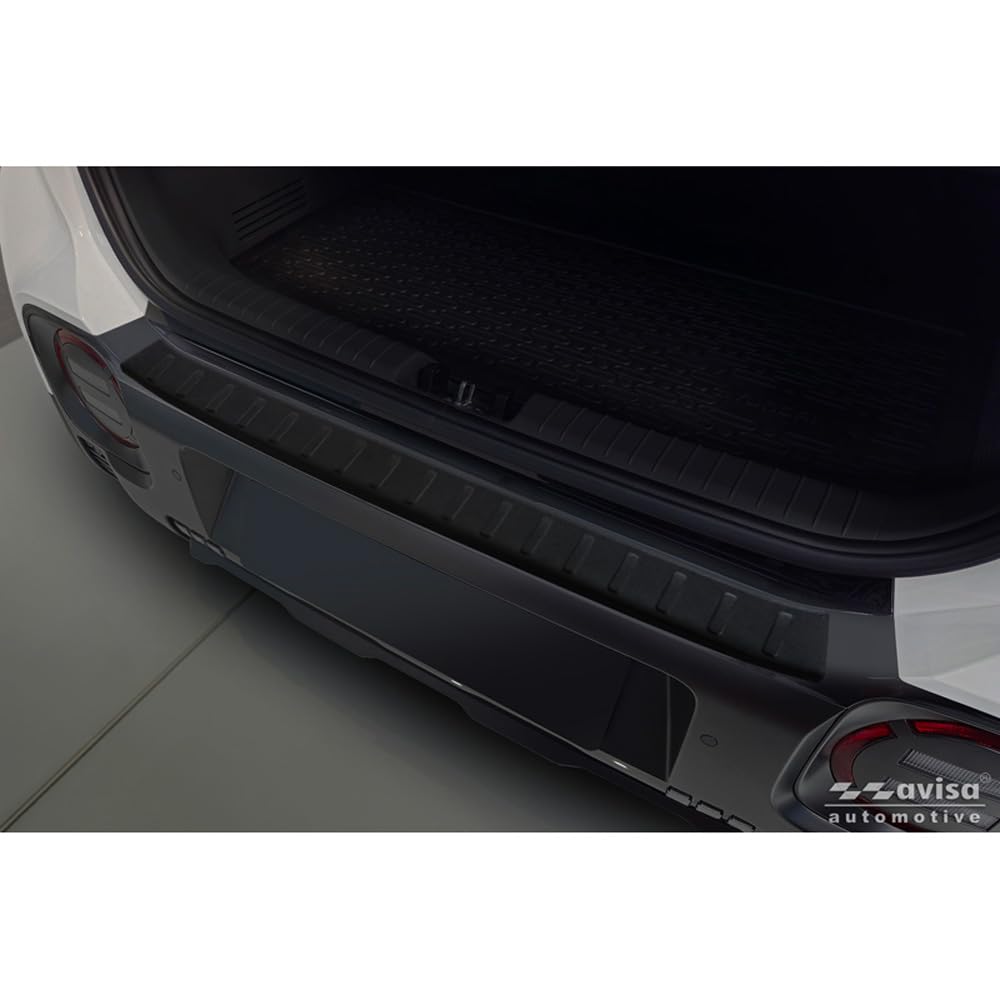Avisa Stainless Steel Rear Bumper Protector compatible with Hyundai Inster 2024- - Matt Black