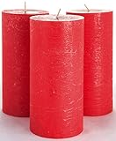Set of 3 Pillar Candles 3' x 6' Unscented Handpoured Weddings, Home Decoration, Restaurants, Spa,...