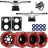 TGM Skateboards Core 6.0 Raw Longboard Trucks Wheels Package Bigfoot 83mm Cored Classics Red