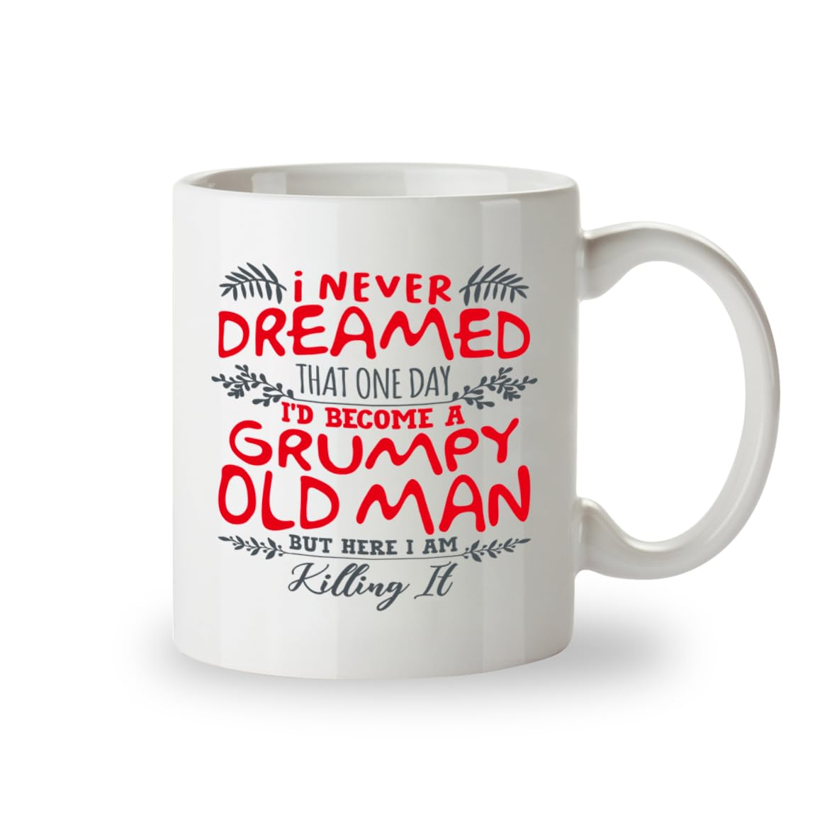 Kruzroyal Grumpy Old Man Mug – Funny Novelty Gift for Grandad, Dad, Men – Birthday, Retirement, Father’s Day or Christmas Gift – 60th 70th 80th Grumpy Git 11oz Cup
