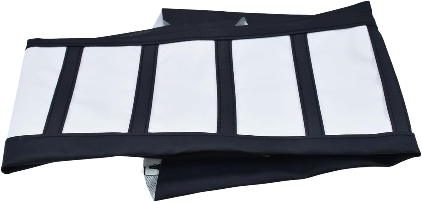 Dirt Bike Seat Cover,White Stripe Non-Slip Thicken Soft Seat Cover Universal for Most Dirt Pit Bikes Motocross Off Road Enduro