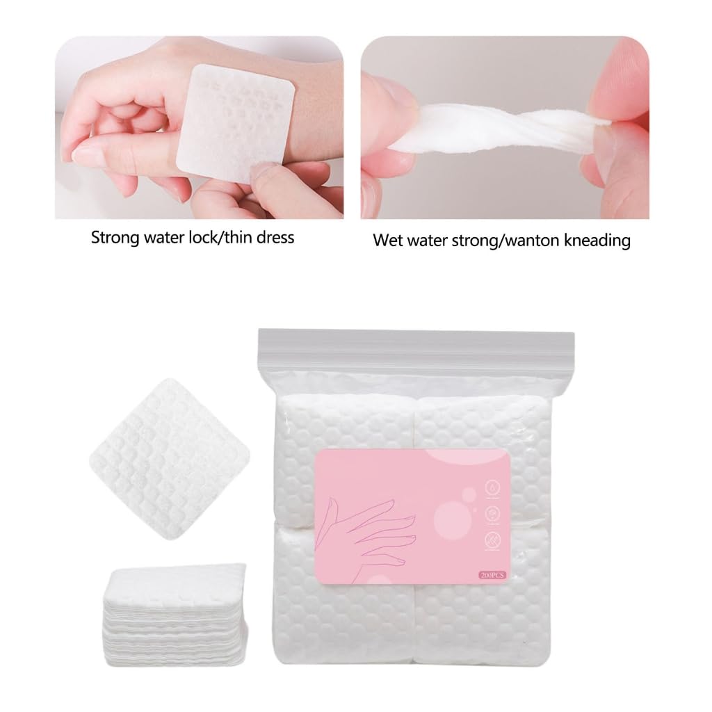 Practical Pearls Texture Nails Polished Removal Pads 200/500Sheet Cotton Nails Wipes Manicure Nails Care