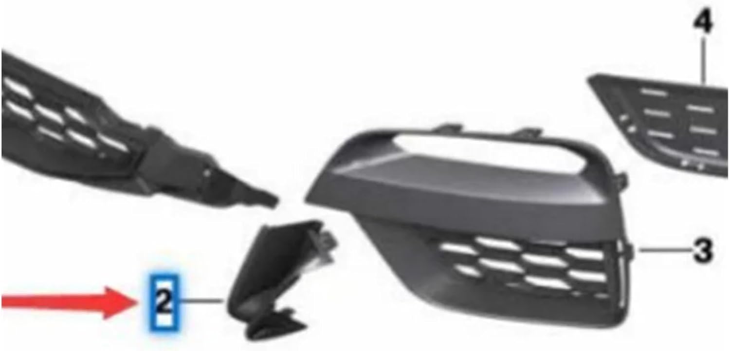 1Pair Front Bumper Outer Bracket Compatible X3 X4 G01 G02 2018-2021 51118070393/51118070394 Side Grille Molding Trim Cover-A02G