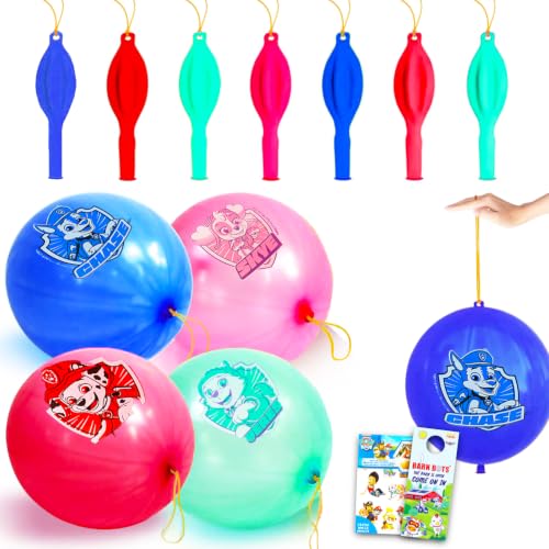 Paw Patrol Punch Balloons - 12 Pack Punch Favors Decorations Bundle