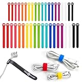 Wrap-It Self-Gripping Storage Straps, Multi-Color, 40 Pack (20 4