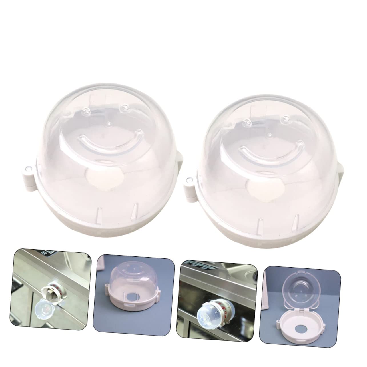 Toyvian Childproof Stove Knob Covers Gas Range Protectors Door Knob Covers for Child Safety