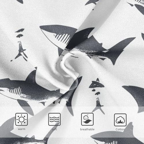 Wusikd Shark Girls' Underwear Cotton White Girls Briefs Soft Toddler Underwear 2T3