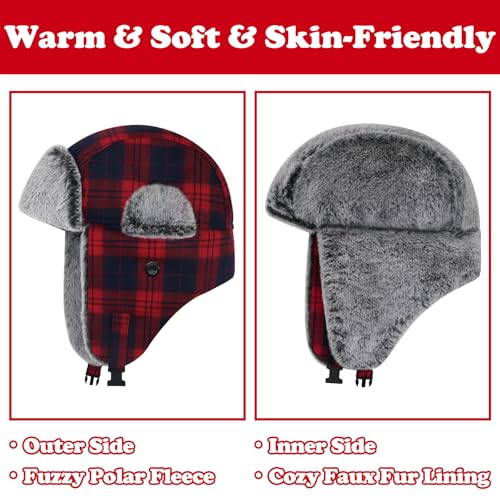 Sarfel Toddler Winter Hat Warm Fur Fleece Baby Boy Winter Hat Kids Trapper Hat Toddler Snow Hat Girls Winter Hat with Earflap2