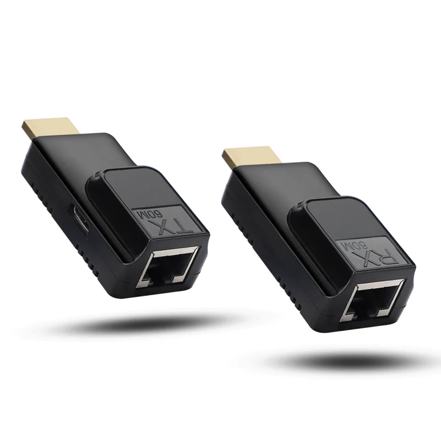 HDMI Extender Over Cat5e/Cat6/6A Ethernet Signal Transmission 60M/196ft with 1080P@60Hz HDMI Repeater, RJ45 to HD-MI Converter with Type-C Charging Cable for Computers, Projectors, etc-picture-10