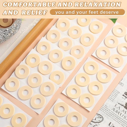 Image of Threlaco 120 Count Soft Foam Callus Cushions Round Corn Cushions Pads Water Resistant Self Stick Adhesive Callus Pad for Bottom of Foot Protect Corn from Rubbing and Friction for Men Women Foot Care