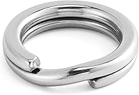 Vista 1 de Alwonder Paquete de 100 anillos divididos de pesca de acero inoxidable, anillo de pesca de 9 a 400 libras, anillo de pesca de alambre resistente