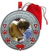 In Loving Memory Pet Ornament - Dog Memorial Christmas Photo Ornament - Furever in My Heart - Red...