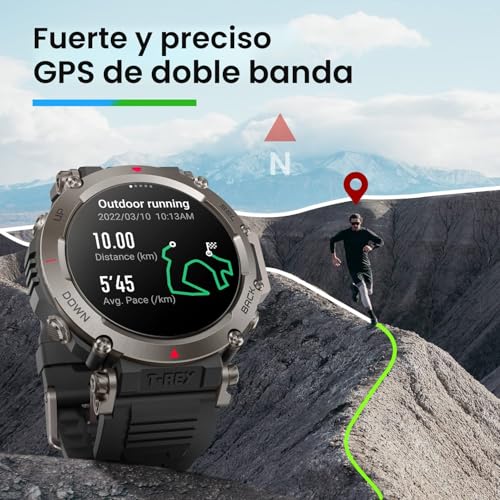 Miniatura 3 de Amazfit T-Rex Ultra 47mm Smartwatch Reloj Deportivo Premium Multideporte Con Gps Navegación En Tiempo Real Ejercicio De Fuerza 160 Modos Deportivos Frecuencia Cardíaca Monitoreo Spo2