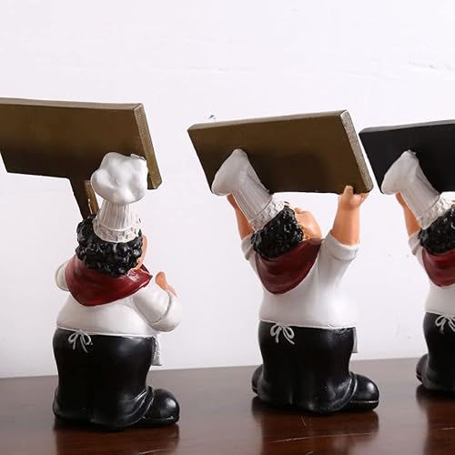 Miniatura 5 de Ochine Figuras de chef italiano, decoración de cocina, tablero de bienvenida, figura decorativa de chef, escultura de chef francés, estatua de