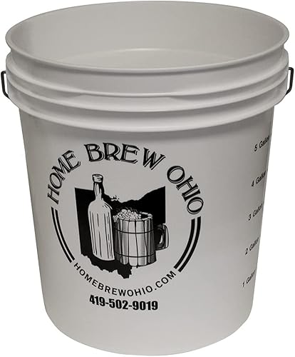 Miniatura 3 de Home Brew Ohio Cubo de fermentación de 7.9 galones con tapa con ojales y esclusa de aire de doble burbuja