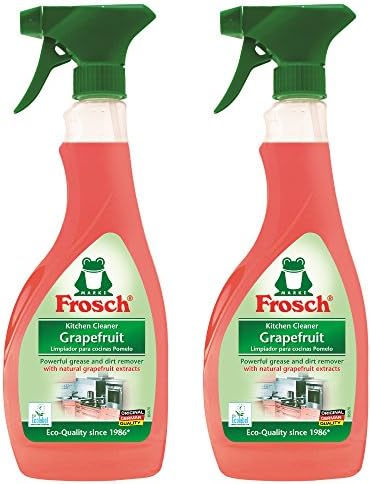 FROSCH Natural Grapefruit Multi-Surface Kitchen All Purpose Cleaner Spray, 16.9 fl oz (pack of 2)