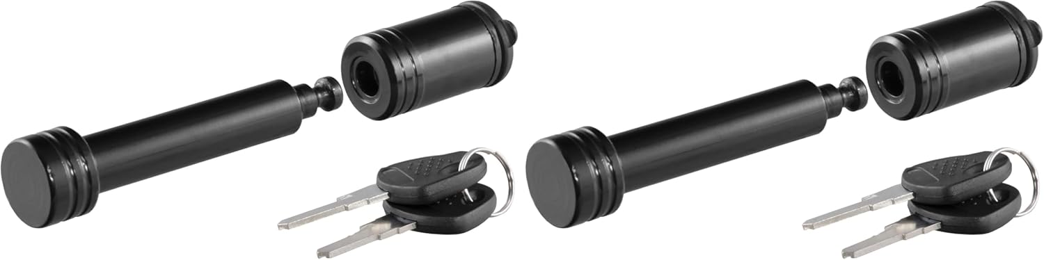 CURT 23518 Black Trailer Hitch Lock, 5/8-Inch Pin Diameter, Fits 2-Inch Receiver (Pack of 2)