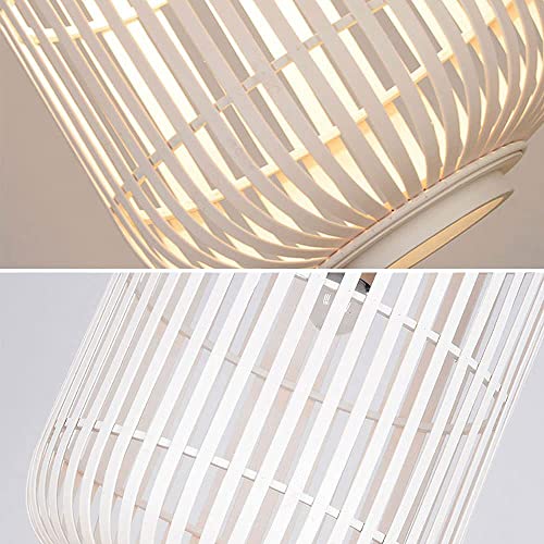 Suspension cage oiseaux bambou pour éclairage tamisé de salon cosy