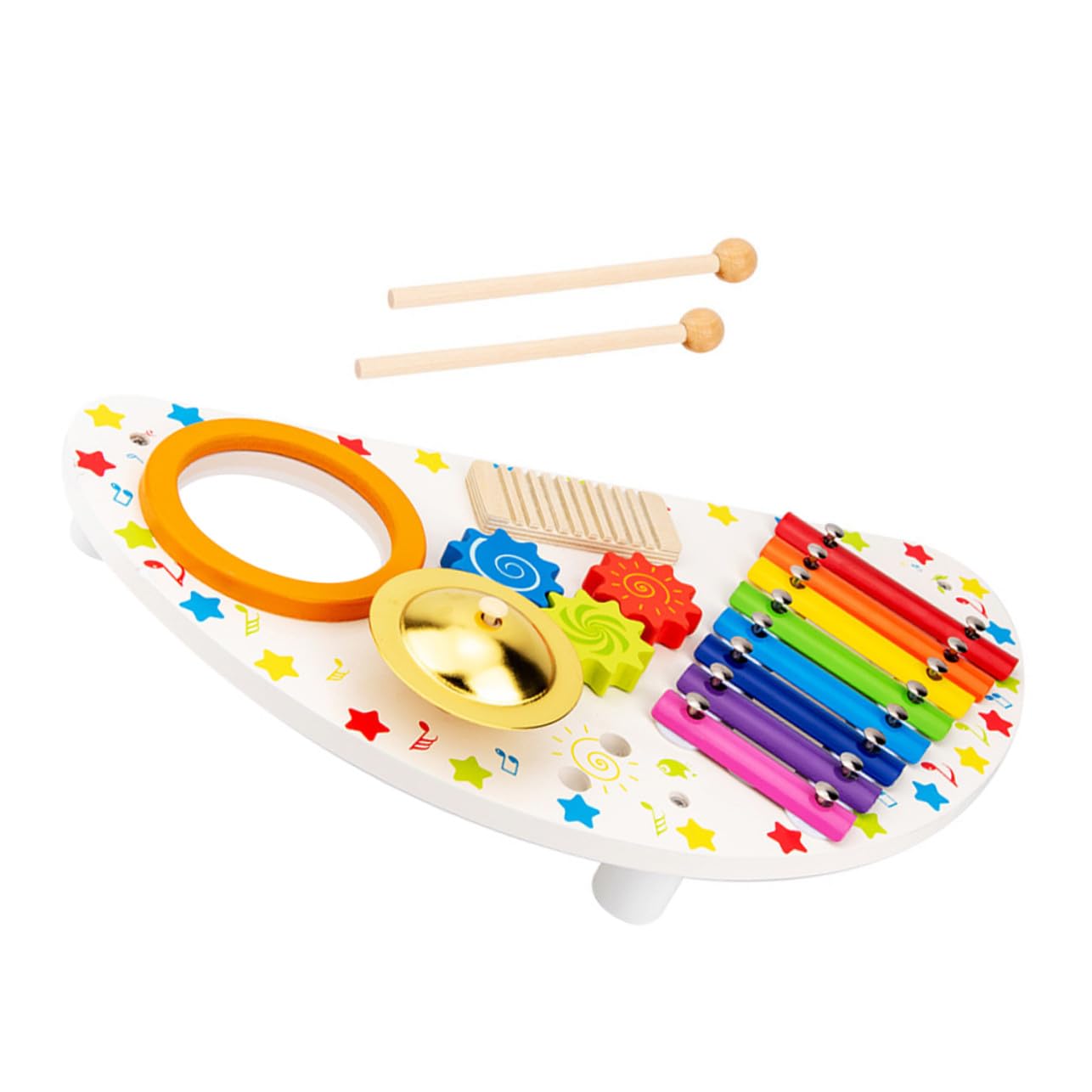 BESTonZON Xilofono in Legno Giocattolo Musicale per Ragazzo Ragazza Strumento Percussione Educativo