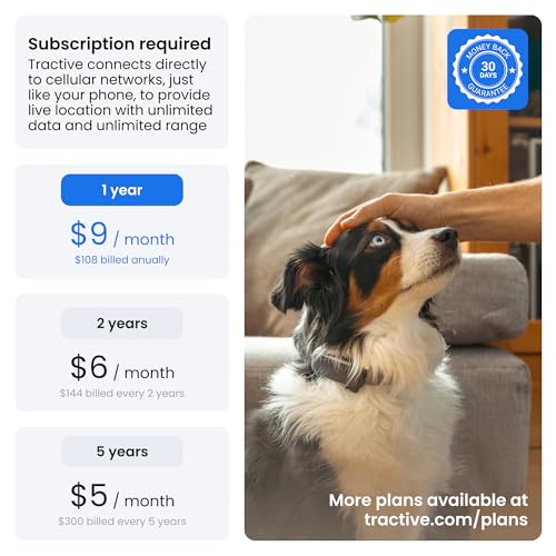 Image of Tractive Smart Dog GPS Tracker | Live Pet Tracker with Virtual Fence | Vital Signs Monitoring of Heart & Respiratory Rate | Bark Monitoring | Dog Collar Attachment (Mint)