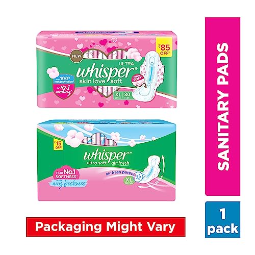 WHISPER ULTRA SKIN LOVE SOFT SANITARY PADS, 30 XL PADS, COTTONY SOFT, OUR #1 SOFTNESS, IRRITATION FREE, FOR INTIMATE SKIN, DISPOSABLE WRAPPER - Image 4