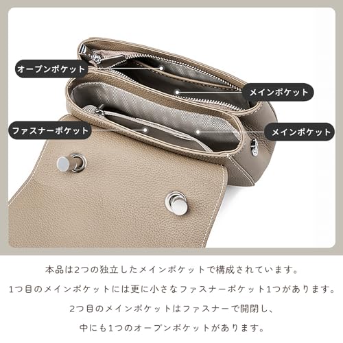 MFFOR ショルダーバッグ 本革 レディース 2way ハンドバッグ 斜め掛けバッグ ミニショルダー 軽量 コンパクト カジュアル シンプル おしゃれ 斜め掛け 肩掛け 手持ち 人気 通勤 の商品画像 2