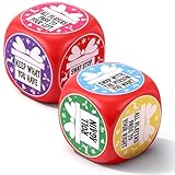 MiniInflat 4 Pcs Exchange Dice, 4 * 4inch Santa Swap Gift Exchange Dice for Adults Xmas Family Team Building Office White Elephant Friendship Christmas
