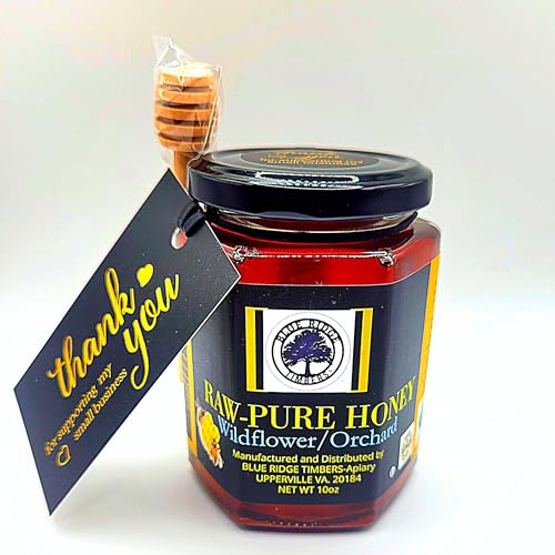 Miel silvestre pura orgánica 10oz BLUE RIDGE TIMBERS