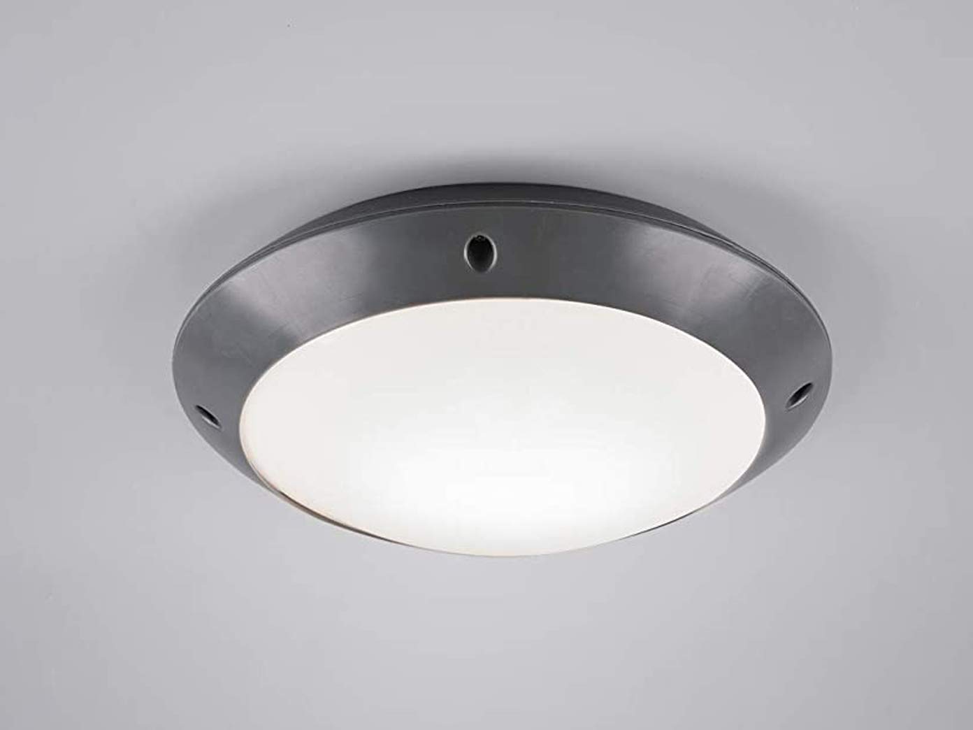 Reality Leuchten zewnętrzna lampa sufitowa Camaro R60501042, tworzywo sztuczne antracyt/biały, bez 1 x E27