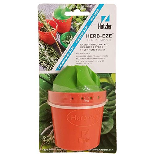 Hutzler Recipiente de armazenamento para descascador e freezer Herb-Eze, verde/laranja, 6,3 cm x 8,5