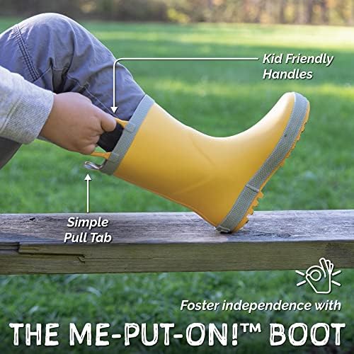 JAN & JUL Rain Boots for Toddlers with Easy-on Handles (Yellow, Size 6.5 Toddler) — view 7