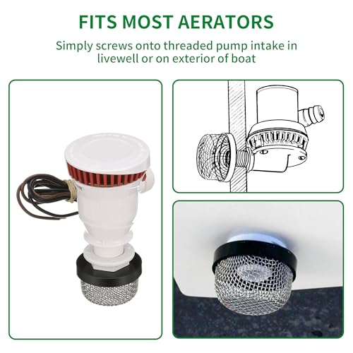 Image of 2 Pack Stainless Steel Mesh Strainer, 3 /4 inch-14 Aerator Screen, Compatible with Livewell Pump, Industrial Plumbing Inline, Garden Washers, and Baitwell, Enhancing Filtering and Aeration