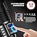 WOWNIGHT Taschenlampe LED Aufladbar 500,000 Lumen, 2 Schalter LED Taschenlampe Extrem Hell USB C, Starke Taktische Taschenlampe Batteriebetrieben, Stufenlos Dimmbar Mit Stirnlampe For Outdoor Notfälle