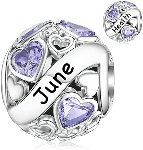SEVENWELL Birthstone Charms for Pandora Charm 925 Sterling Silver Birthday Bead Charm