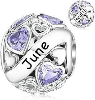 SEVENWELL Birthstone Charms for Pandora Charm 925 Sterling Silver Birthday Bead Charm