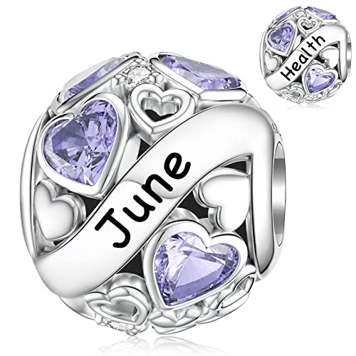 SEVENWELL Geburtsstein Charms for Pandora Charm 925 Sterling Silber Geburtstag Bead Charm