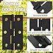 Murtenze 12 Pack 2.5 Inch Door Hinge Cabinet Hinge,Black Butt Hinges Ball Bearing Window Outdoor Hinges with Mounting Screws