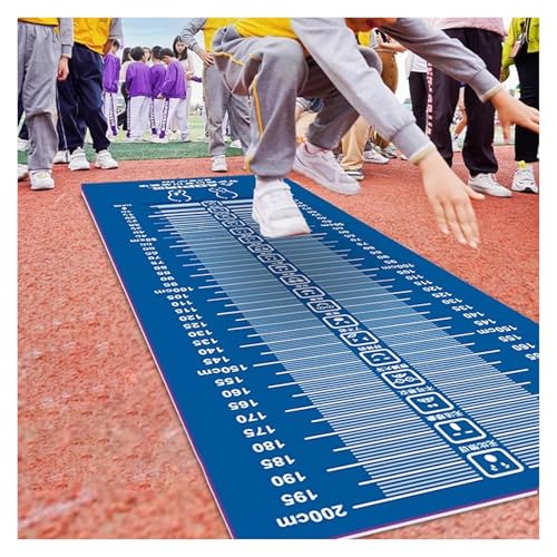 VDLLQYN, Estera de cuerda for saltar de PVC azul for suelo alfombrado/liso, estera de yoga de estiramiento multifuncional con emoji, tablero de medidas de entrenamiento antideslizante ，Esterilla de yo