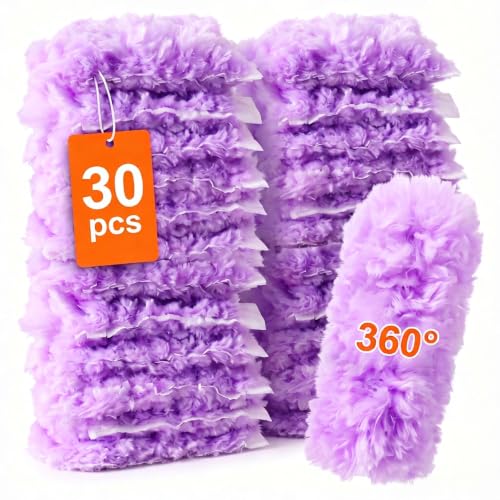 Image of 360 Heavy Duty Duster Refills Compatible with Swiffer 30 Count Purple