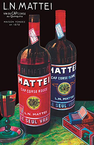 Cap Corse Vin Rouge Mattei Affiche Poster Reproduction - Format 50X70 cm Papier Luxe 300 GR - Vente du fichier numérique HD Possible Nous Consulter (Boutique...