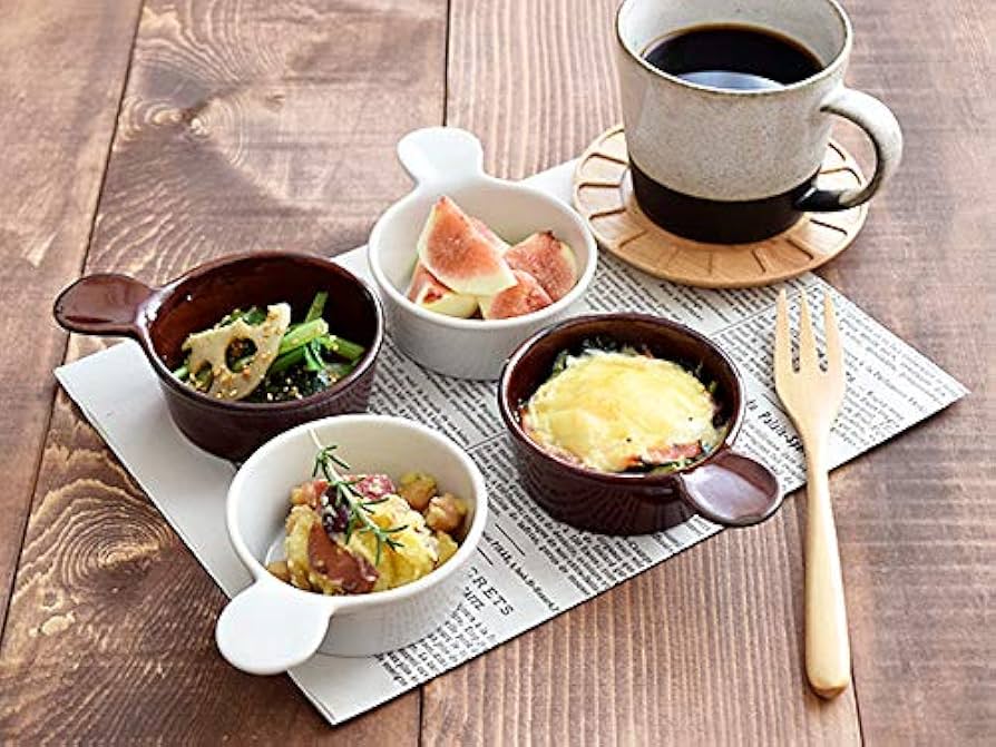 耐熱皿 耐熱容器 オーブン調理4点セット アメリカ製 楽天市場】グラタン皿 ラウンド 450cc 耐熱軽量陶器 SOGI