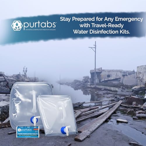 334g water purification tablets - 100 tabs pack for effective disinfection portable water treatment for emergency amp survival quick safe drinking water solution in 30 minutes