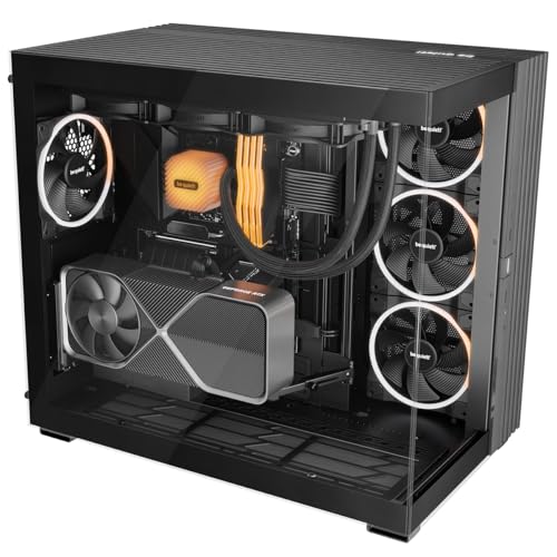 be quiet! Light Base 900 DX Black PC Case, Stunning Panoramic View, Show Case, Dual Chamber Design, Solid ARGB LED Strip, Inverted and Horizontal Usable, E-ATX Motherboard Compatible - Image 3