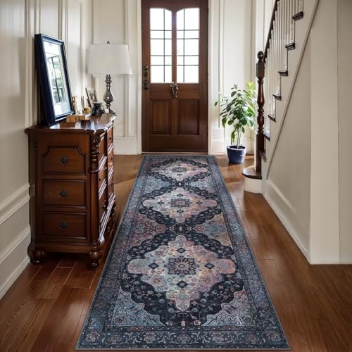 Image of Tangsoo 2.6x8 Washable Hallway Runner Rugs, Non Slip Vintage Runners Rug