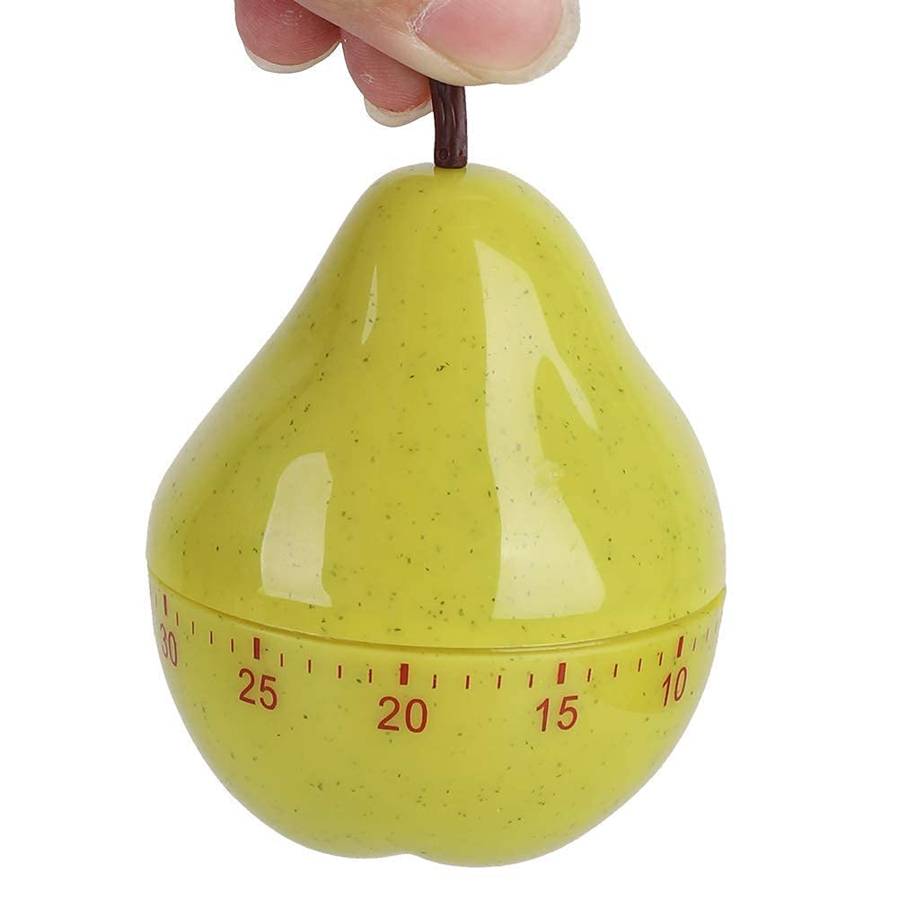 Mutuer Vibrant Sour Pear Kitchen Timer 60 Minute Wind Up Cooking Timer Mechanical Rotating Alarm Reminder Countdown Timer Gift For Cooking Baking