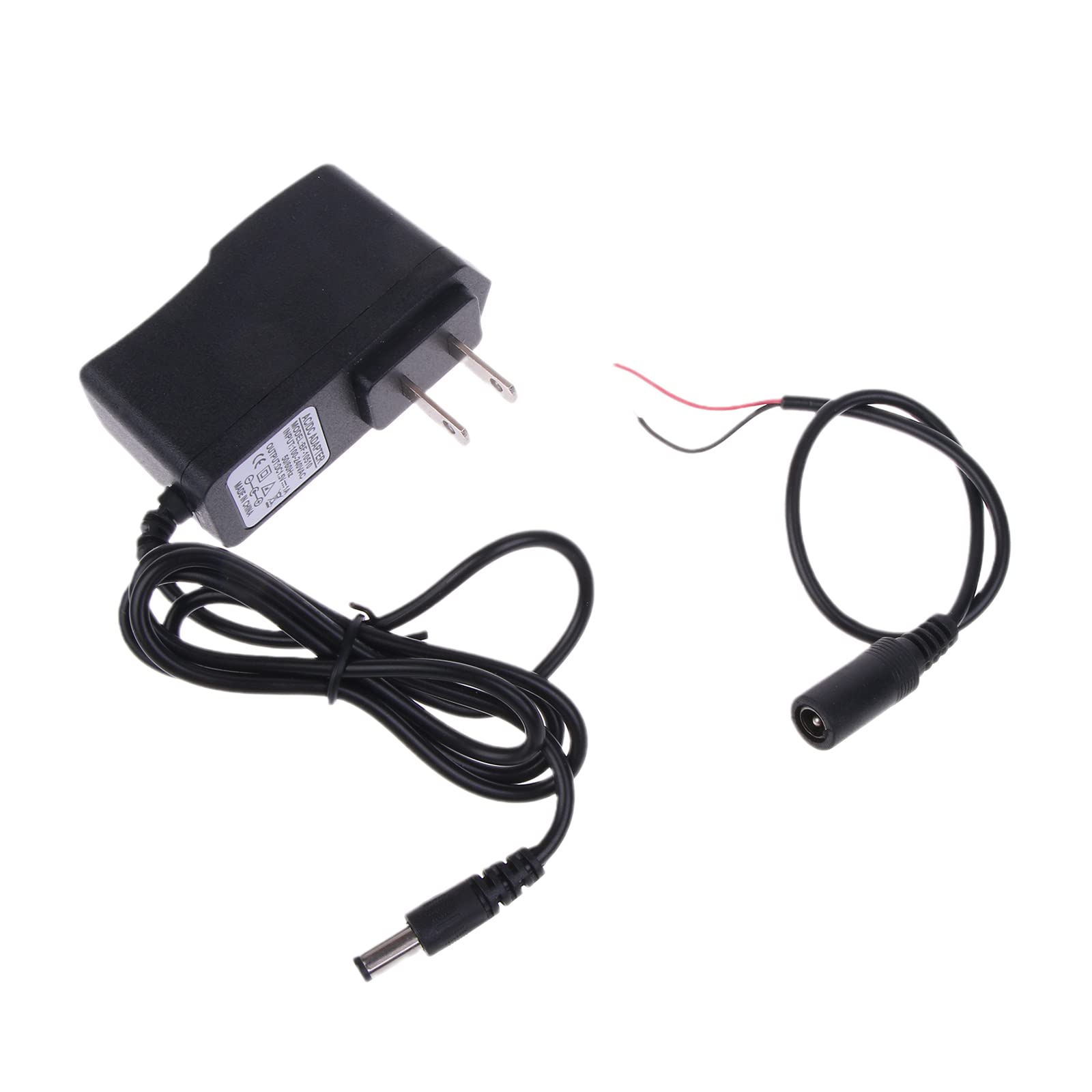 Batteria di ricambio 1,5 V 1 A alimentazione 100-240 V cavo 2 pin spina USA LR3 LR6 LR14 LR20 AA plastica nera