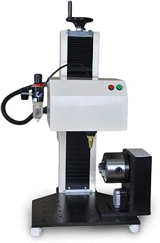 HeatSign HS-DP01-R Pneumatic Engraver Marking Machine | Rotary Dot Peen Pin Stamping, Metal Sign Engraving, For Cylindrical Parts, Letter Number Marking