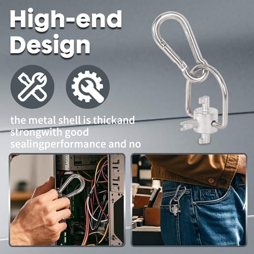 Image of HVAC Key Tool for 410A and R22 Refrigerants, HVAC Tools Locking Cap Key for Refrigerant Safety Caps, Tamper Resistant Multi Key Tool for Air Refrigeration Equipment Repair