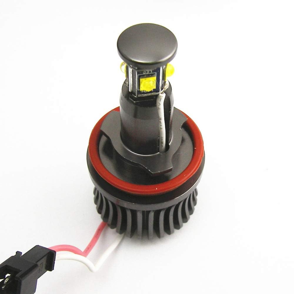 Ricoy Compatible con BMW E82 E90 E92 E70 E71 E82 E89 1 3 5 Serie X5 X 6 Z4 Bombillas LED de 40W H8 de 4 lados, anillo de halo ojos de ángel, sin errores